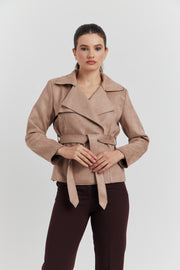 TRENCH COURT SUEDINE YARA VISON/TAUPE